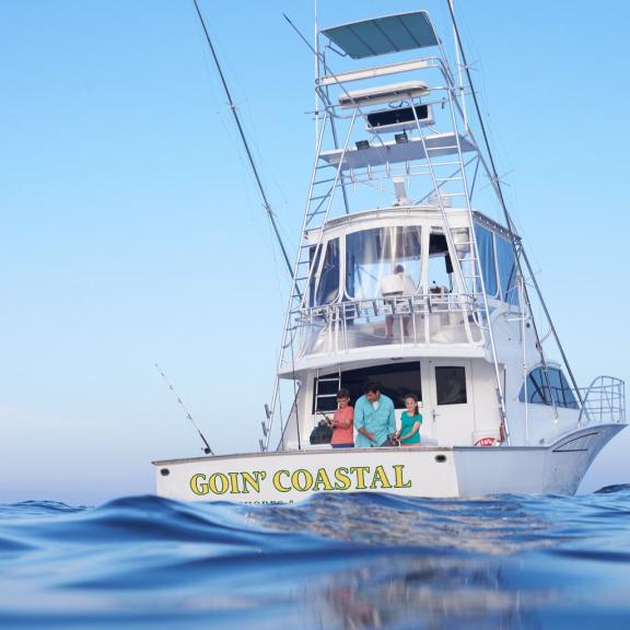 Family off-shore fishing on Alabama Beaches